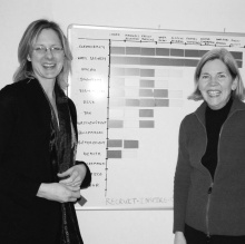 Heather Gerken and Elizabeth Warren at Democracy Working Group