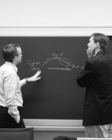 Chris Carrigan and Sandy Gordon discuss ideas for the Preventing Capture volume.