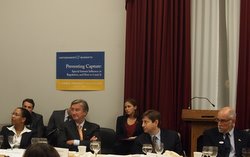 Christopher Schroeder (right) at a 2011 roundtable discussion on Preventing Capture.